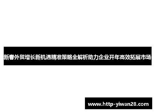 新春外贸增长新机遇精准策略全解析助力企业开年高效拓展市场