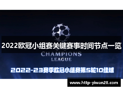 2022欧冠小组赛关键赛事时间节点一览